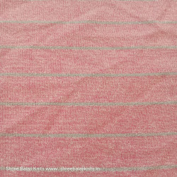 7-C 246 POLY COTTON SILVER LUREX STRIPE 2TH TERRY